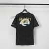 Galerie Dept Harajuku 23SS Vintage Myted Art, która zabija złote litery znaczków Rams drukowana koszulka luźna ponadwymiarowa koszulki z krótkim rękawem Hip Hip hop unisex 004n3w