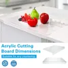 Acrylic Cutting Board Clear Cutting Board for Kitchen Countertop,Non-Slip,60% Thicker,Perfect for Bread,Meat,Veggies Kitchen Essential Gadgets 122130