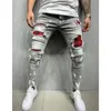 Trou Slim Fit Denim pantalons longs Homme pantalon Homme Streetwear déchiré Skinny bleu jean pour hommes 231227