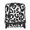 Ryggsäck grå leopard chic trendig tryck kawaii ryggsäckar pojke camping hållbara skolväskor design ryggsäck