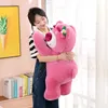 Brinquedos de pelúcia de urso rosa fofos 40 cm de morango