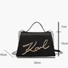 Karl Designer Handväska kvinnors singel axel fyrkantig väska brev kedja crossbody väskor stor kapacitet trendig stil