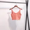 Ll Gymkläder Kvinnor underkläder Yoga Bh Tank Topps Lätt stöd Sport Bh Fitness Lingerie Breattable Workout Brassiere U Back Sexig Vest med avtagbar koppar BH -uppsättning