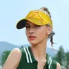 Beretti Summer Air Hat Hat Texture Fette di limone Bright Visor UV Sports Tennis Golf Cancelle