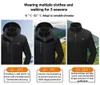 15 Bereiche Winter Beheizte Jacke Männer Frauen Gewaschen USB Beheizte Kleidung Langarm Hoodie Heizjacke Wandern Outdoor Winddicht 231228