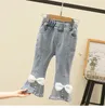 Meninas conjuntos de roupas outono primavera manga longa camisa jeans criança menina moda crianças ternos 2 pçs 231228