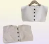 Noeuds papillon Sitonjwly doux faux col pour femmes couleur unie tricoté fausse chemise colliers détachables été revers châle épaule Wrap2533155