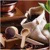 Coffee Scoops Cuillère à mesurer en bois de hêtre pour grains moulus, pots de poudre de protéines, vente en gros, Lx4721, livraison directe à domicile, Garde Dhyei