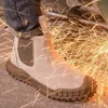 Jakość mężczyzn robiący buty antyzmash przeciwprzeprawne buty bezpieczeństwa Chelsea Antiscald spawanie niezniszczalne 231225