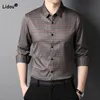 Autumn Winter Fashion Casual Plaid långärmad skjorta manliga kläder 2023 Business Office Polo Neck Single Breasted Shirts For Men 231228