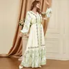 Ubranie etniczne Autumn muzułmańskie kobiety kwiat swobodny abaya długa sukienka maxi indyka eid impreza kaftan islam dubai arabskie suknie maroko jalabiya