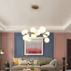 Современный алюминиевый кольцевой подвесной светильник, стеклянный пузырьковый шар, подвесной светильник для зала отеля, гостиной, столовой, спальни, подвесная потолочная люстра