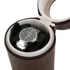 Whole- Auto Silent Watch Winder Cylinder Shape Wristwatch Box with EU Plug246O