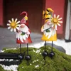 Gnome extérieur yard de statue art moulin à vent sculpture pieu de jardin décoration pour la pelouse de Noël 231227