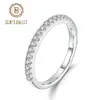 Gem's Ballet 925 sterling Silver Half Eternity Wedding Band Ring Real Moisanite Ring For Women Fine Jewelry 1 5 mm EF Color Y277V