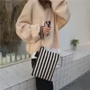 Cosmetic Bag Women Striped Makeup Case Organizer Korean Tassel Cosmetic Pouch Necesserie Travel Toiletry Bag Canvas Beauty Case 231228