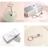 Party Favor New Baby Shower Favor Gifts Baptism Dop Gäst Souvenirer Crystal Milk Bottle Keychain Key Ring ZA4408 Drop Delivery Dhedg