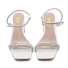 Slippers Beige Heeled Sandals Soft High-Heeled Shoes Lady Slides Square Heel Big Size Slipers Women Jelly Flip Flops Low Fashion