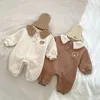 Kuzu Yün Bebek Kış Romper Bear Koreli Çocuk Tulum Kaldırma Bebek Erkek Kızlar Giyim Toddler Kıyafet Bebek Onesie 231227