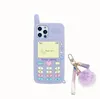 Hårboll Tassel KeyChain 3D Silicone Telefonfodral för iPhone 13 12 Pro Max 11 12mini 7 8 Plus X Xs XR Söt skydd Cover mer S5544332