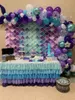 120x 80 cm Serrature di compleanno Mermaid Scale glitter Sfondo Sfondo per bambini Decorazioni per bambini Principessa Baby Shower 231227