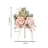 Pins Broschen Elegante Rose Künstliche Blume Bräutigam Boutonniere Mann Cor Vater Bruder Blumen Brosche Anzug Party Dekoration Drop De Otviy