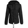 Trenchs pour femmes Veste en coton imperméable Manteau Anorak décontracté léger avec capuche