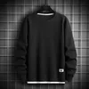 2023 Effen Kleur Sweatshirt Mannen Hip Hop Streetwear Lange Mouw O Hals Truien Heren Sportkleding Mode Causale Tops 231228