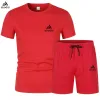 Homens Tracksuit Designer Marca Popular Moda High Street Algodão Manga Curta T-shirt e Shorts Sweatpants Soltos Respiráveis Homens e Mulheres Y2K3