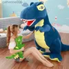 Animais de pelúcia de pelúcia quente huggable dos desenhos animados dinossauro brinquedos de pelúcia hobbies enorme tiranossauro rex bonecas de pelúcia brinquedos de pelúcia para crianças meninos brinquedos clássicos l231228