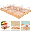 Conjuntos de vajilla Bandejas decorativas Compartimento Plato para refrigerios Cuencos de almacenamiento de vidrio Contenedor para el hogar