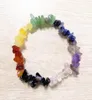 Natural Stone Malachite Lapis Tiger Eye Armband Charm 7 Chakra Reiki Healing Crystals Chips Single Strand Women Armband8004298