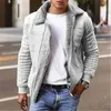 Heren Kunstleer Jassen Mannelijke Fleece Gevoerd Winter Warme Parka Bovenkleding Effen Dikker Bont Casual 231227