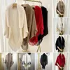 Scarves Imitation Cashmere Shawl Plush Tassel Open Stitch Cardigan Faux Fur Winter Women's Windproof Poncho For Party Prom Cape