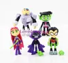 7pcsset Teen Titans Robin Cyborg Beast Boy Starfire Raven Silkie PVC figurine jouets à collectionner modèle jouets pour enfants téléphone Acc1728712