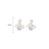 Boucles d'oreilles flor fleur tempérament feme