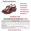 WOIZGIC Donna Vecchia Madre Laides Sandali Femminili con Plateau Scarpe in Pelle PU Antiscivolo Spiaggia Estate Fresca con Cerniera Taglia 35-41 PGP-1153 231227