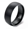 Мужское классическое черное обручальное кольцо из титановой стали с круглой поверхностью6827386