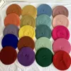 Bérets 21 couleurs chapeaux de laine d'hiver d'automne pour femmes artiste français béret street peintre chapeau fille feme