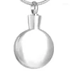 Pendant Necklaces IJD8365 Round Stainless Steel Cremation Urn Jewelry Ashes Holder For Pet Human Keepsake Memorial Necklace