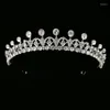 Clips de cheveux Crown Crown Bridal Headshipied Rhinestone Tiaras and Crowns Bandband For Women Wedding Princess Girls Bijoux