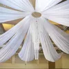 White Wedding Dress Ceiling Drapes Roof Canopy Decor Draping Fabric Chiffon Curtain for Party Ceremony Stage 231227