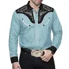 Mäns avslappnade skjortor Western Shirt Tribal Fashion High Quality Material 2023 Suit Plus Size Spring Summer Party Clothing