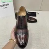 BERLUTI Мужские модельные туфли Кожаные оксфорды Berluts Новые мужские оксфорды из телячьей кожи с ручной росписью Модные деловые кожаные туфли для джентльменов HB2K