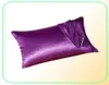 Pure Color Silk Pillow Cases Mulberry Pillow fodral utan dragkedja för hår och hud Hypoallergena sängkläder leveranser 48x74cm6176984