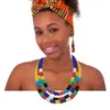 Цепочки Африка Эритрея арабский хабеша Ближний Восток многослойный кулон красочный искусственный жемчуг колье ожерелье серьги комплект женский подарок на день рождения