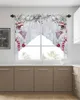 Curtain Christmas Wooden Snowman Window Curtains For Living Room Kitchen Drapes Home Decor Triangular