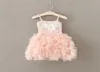 Robe de soirée à fleurs perlées pour filles, en dentelle, à bretelles, en tulle, à plusieurs niveaux, tutu, vêtements de princesse roses pour enfants A9360204d5801838