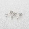 KOJ 2mm25mmm gemstone stud earrings for women 925 Sterling Silver Antialergic Mini Piercing Jewelry 231225