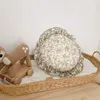 Vintage Bloemen Mousseline Katoen Ronde Kussen Baby Kussen met Ruches Kinderkamer Decoratie geboren Pography Props 231228